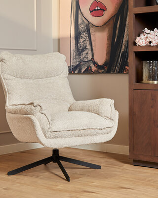 Starfurn Fauteuil Vera | Gebroken Wit | 96,5x82x95 cm
