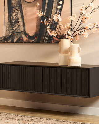 Starfurn Zwevend tv-meubel Madison Zwart | 120x35x30 cm