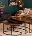 Starfurn Salontafel Set Van 3 Stuks Rond - Raley Brons/Aluminium