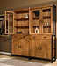 Starfurn Vitrinekast Boaz XXL | Mangohout | 220x200x45 cm