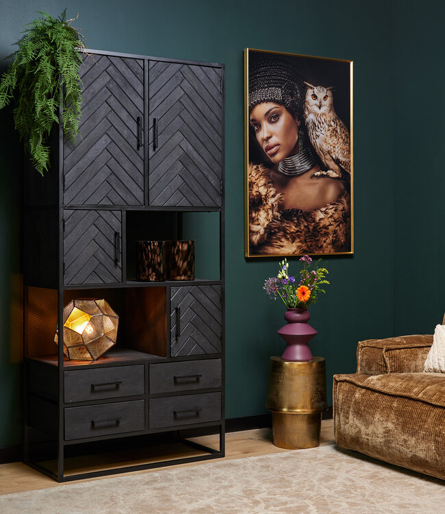 Starfurn Vakkenkast New York | Mangohout | 200x90x45 cm