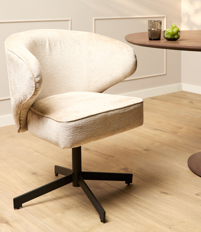 Starfurn Eetkamerstoel Persie | Beige | Draaibaar | 83x68x62 cm