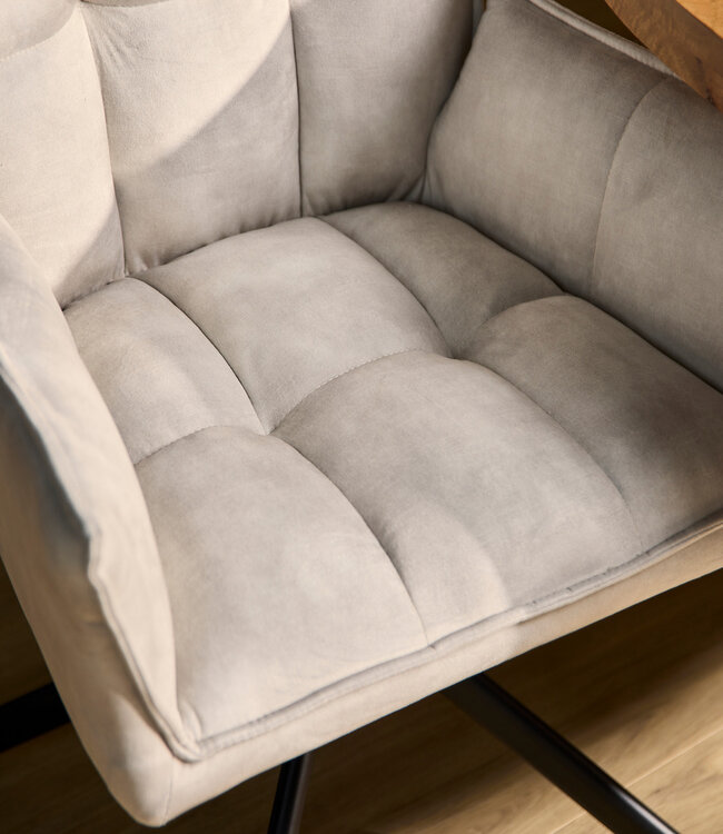 Starfurn Eetkamerstoel Dani | Velvet Champagne (set van 2)