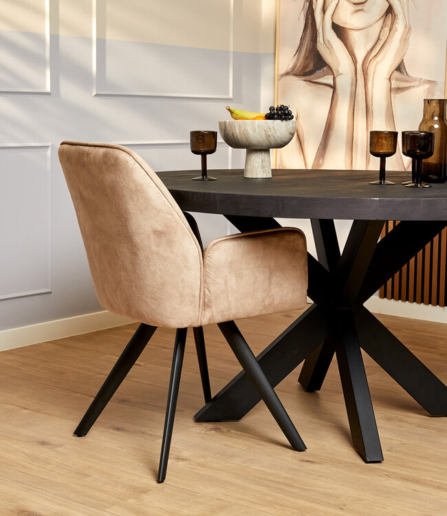 Starfurn Eetkamerstoel Nova | Beige (set van 2)