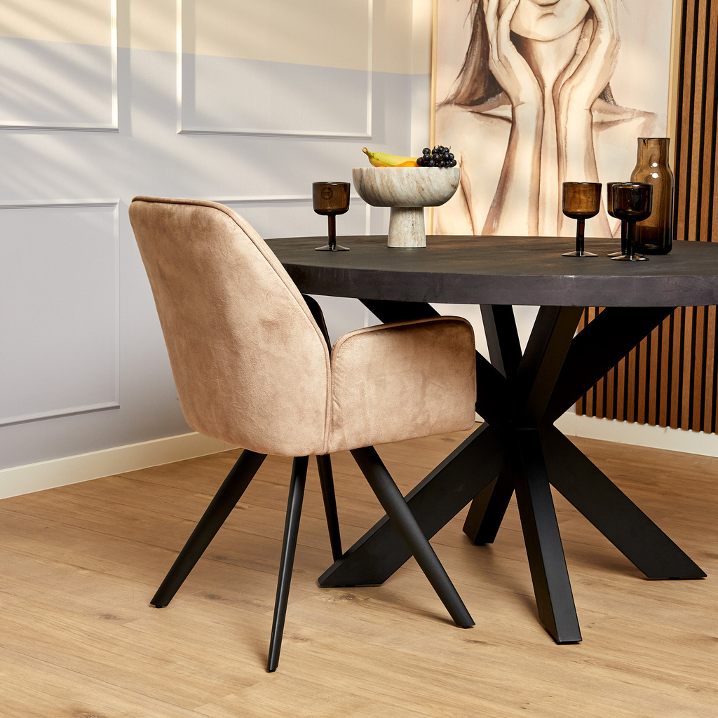Starfurn Eetkamerstoel Nova | Beige (set van 2)