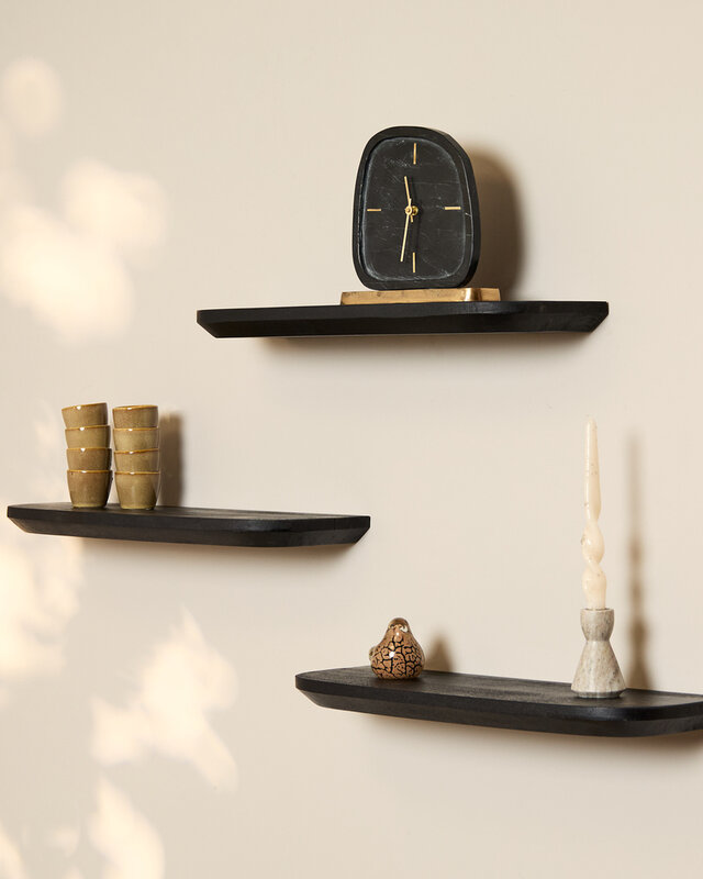 Starfurn Wandplank Gusta Zwart | 60 cm | Set van 3