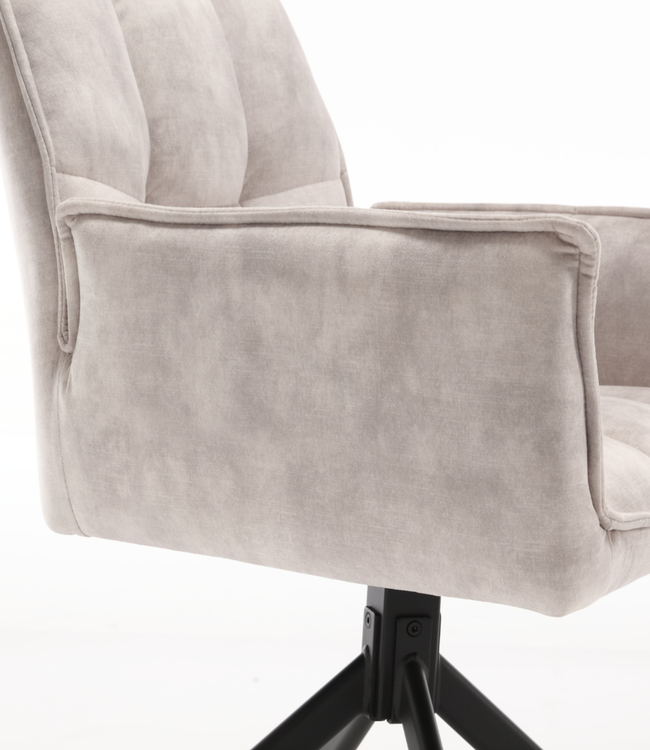 Starfurn Eetkamerstoel Dani | Velvet Champagne (set van 2)