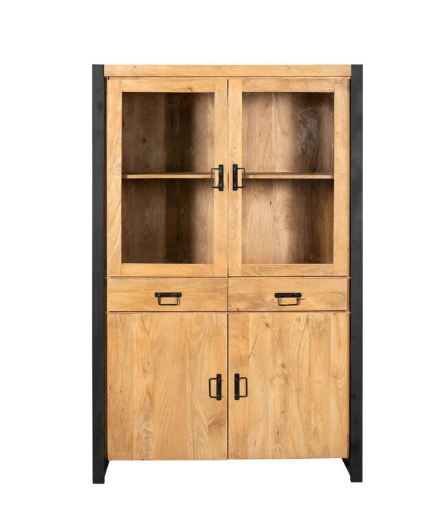 Starfurn Vitrinekast Boaz | Mangohout | 180x115x45 cm