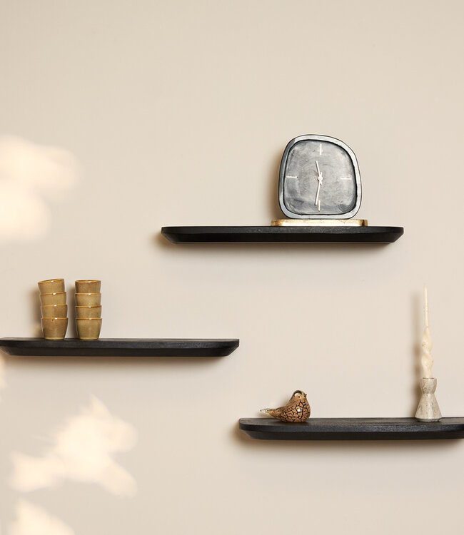 Starfurn Wandplank Gusta Zwart | 60 cm | Set van 3