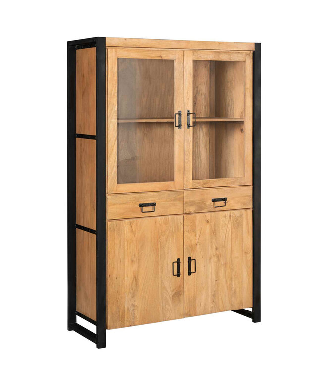 Starfurn Vitrinekast Boaz | Mangohout | 180x115x45 cm