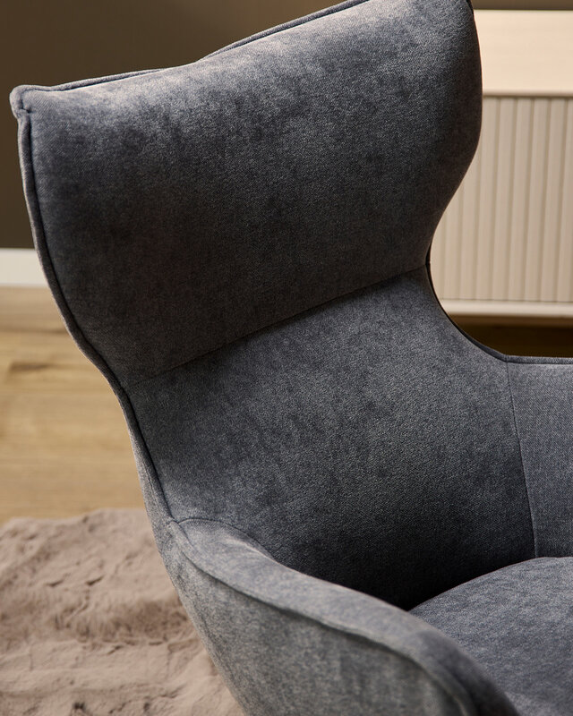 Starfurn Fauteuil Julia | Antraciet | 102x76x78 cm