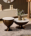 Starfurn Salontafel Ava | Set van 2 | Marmer & Gouden Onderstel