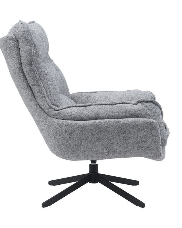Starfurn Fauteuil Vera | Lichtgrijs Met Draaifunctie