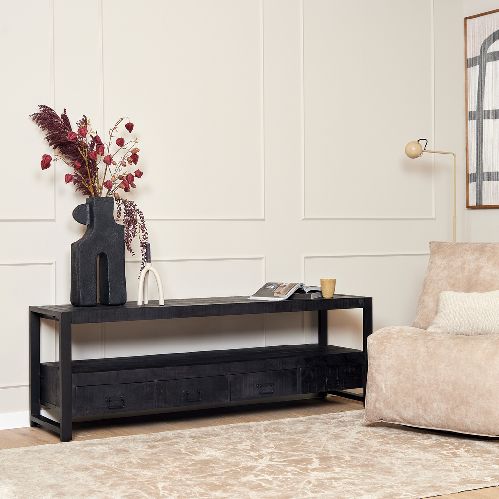 Starfurn Tv-meubel Boaz Zwart | 180x45x60 cm