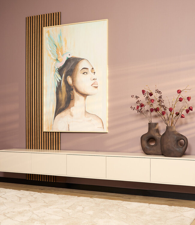 Starfurn Zwevend tv-meubel Vision Sand | 280x35x30 cm