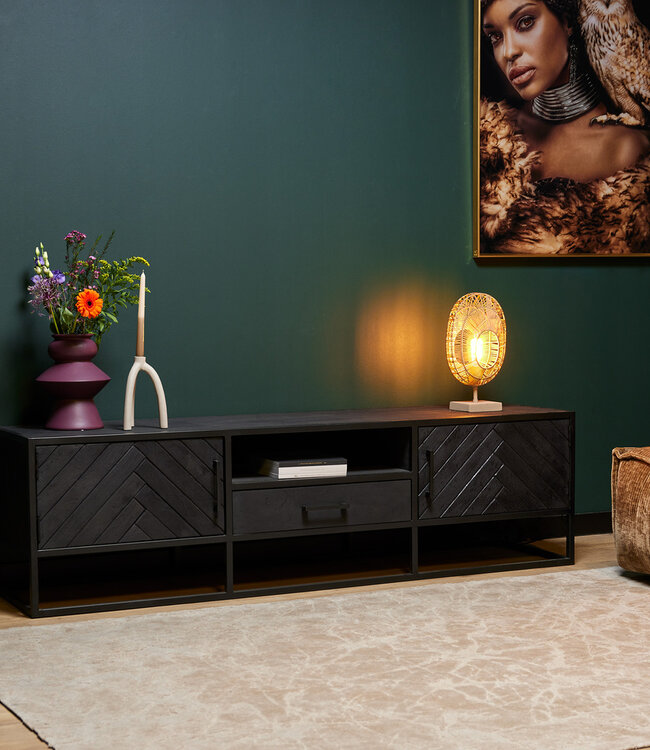 Starfurn Tv-meubel New York Zwart 180x45x50 cm