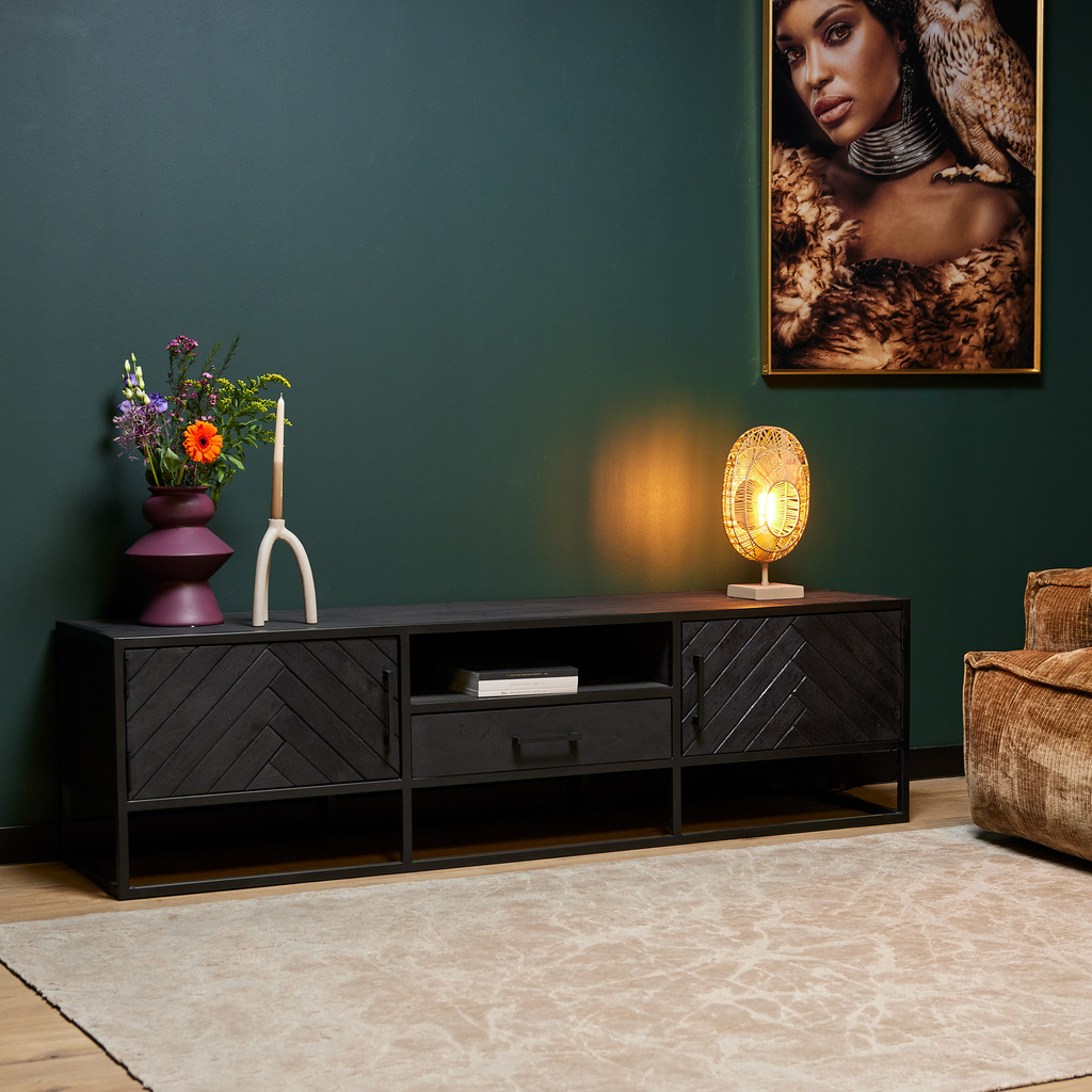 Starfurn Tv-meubel New York Zwart 180x45x50 cm