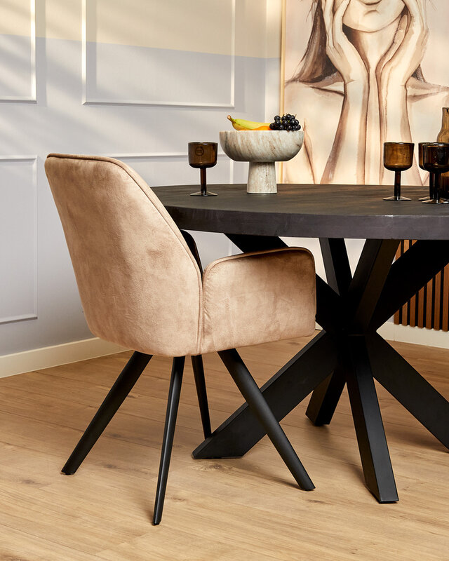 Starfurn Eetkamerstoel Nova | Beige (set van 2)