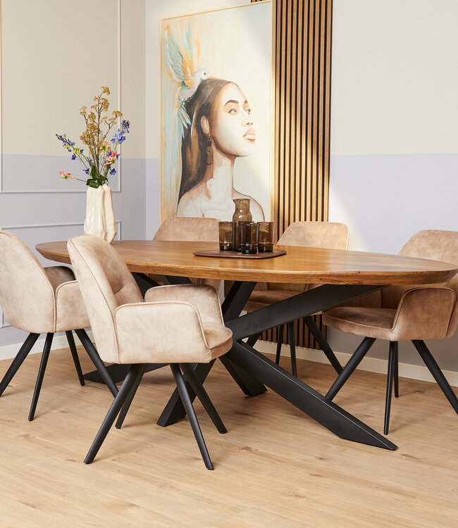 Starfurn Eetkamerstoel Nova | Beige (set van 2)