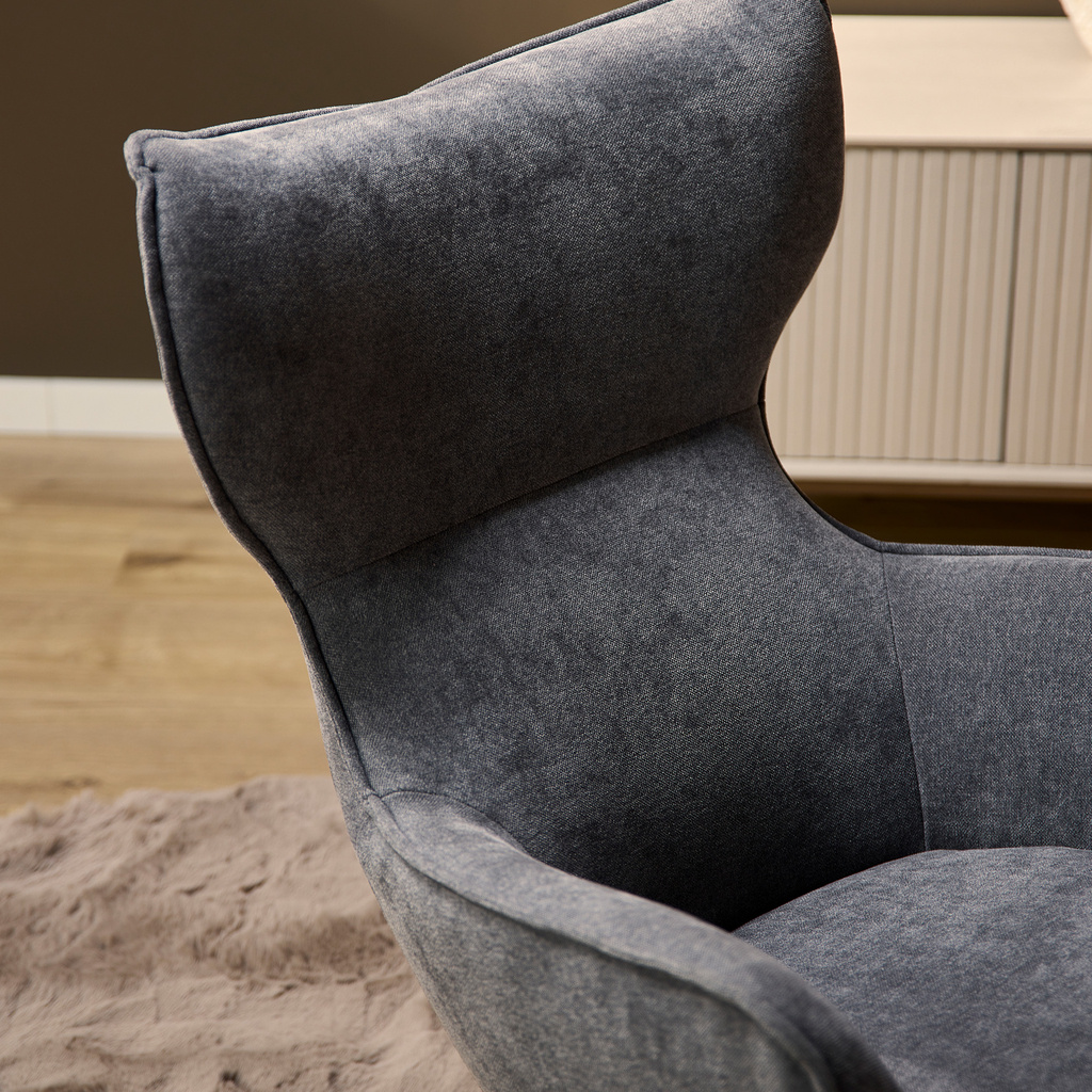 Starfurn Fauteuil Julia | Antraciet | 102x76x78 cm