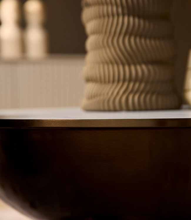 Starfurn Salontafel Ava | Set van 2 | Marmer & Gouden Onderstel