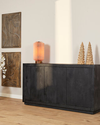 Starfurn Dressoir Brussel Zwart 3 deuren | 150x45x80 cm