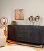 Starfurn Dressoir Denver Zwart 165 cm | Mangohout en staal