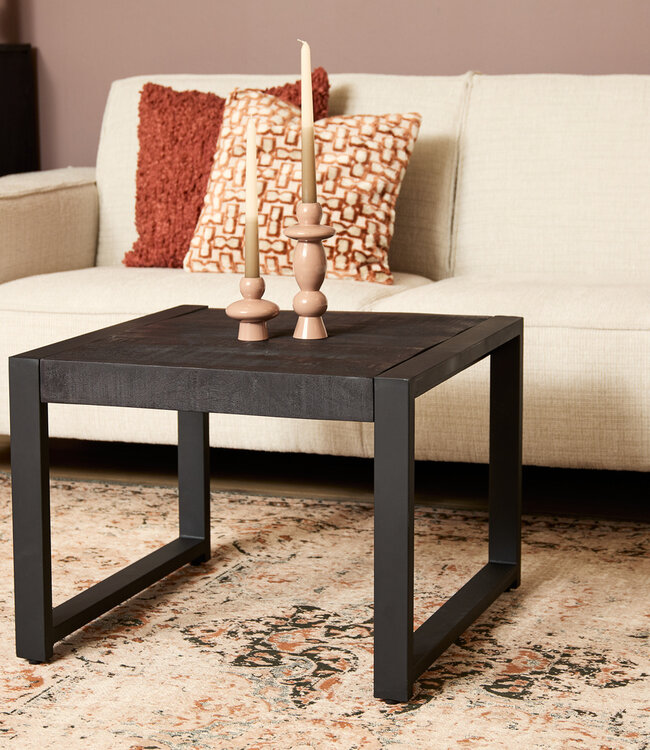 Starfurn Bijzettafel Boaz Zwart | 60x60x45 cm