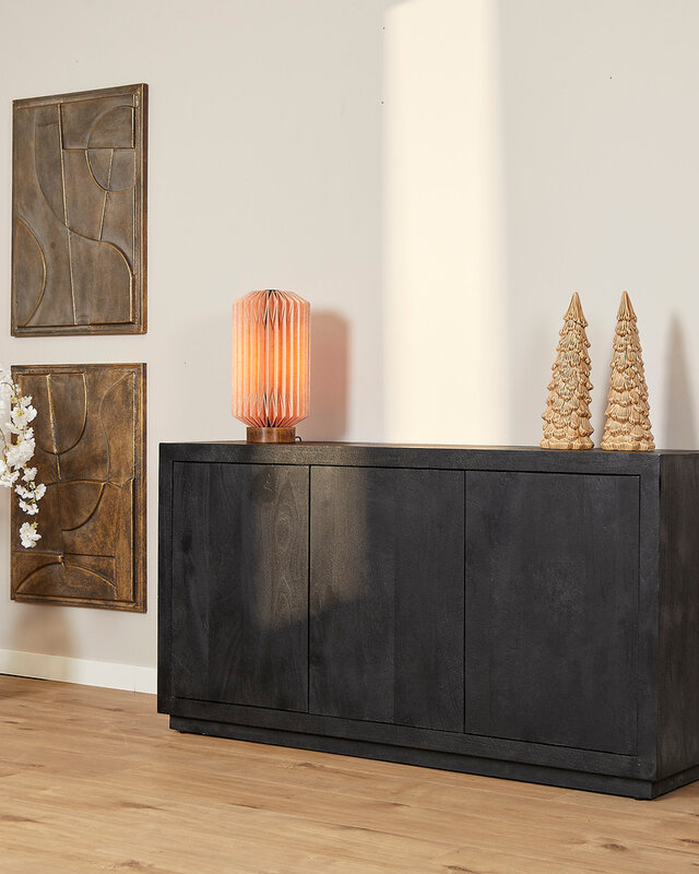 Starfurn Dressoir Brussel Zwart 3 deuren | 150x45x80 cm