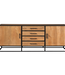 Starfurn Dressoir Denver | Mangohout en staal | 210 cm