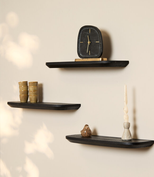 Starfurn Wandplank Gusta Zwart | 60 cm | Set van 3