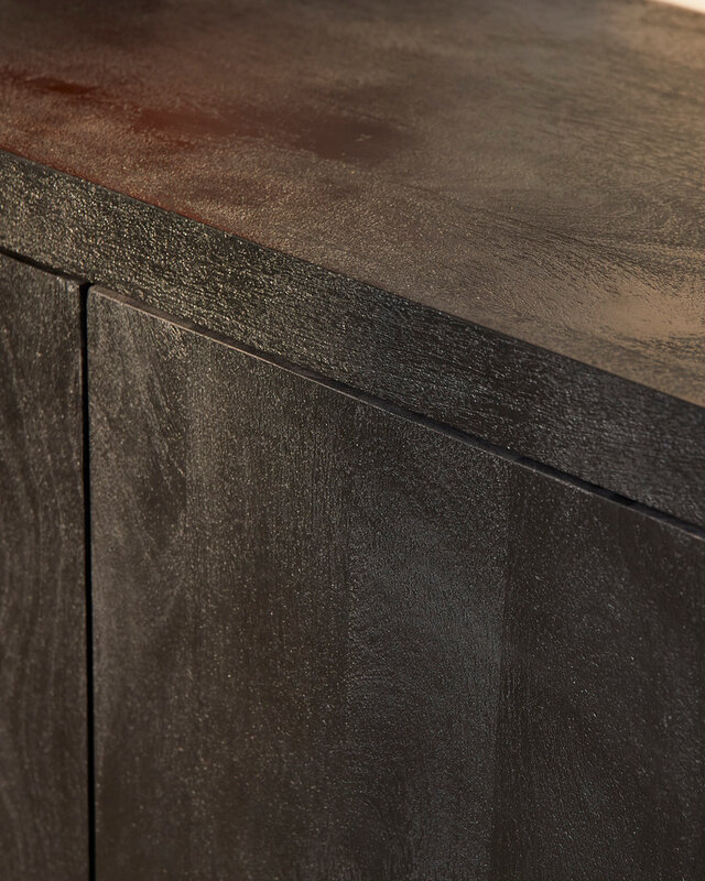 Starfurn Dressoir Brussel Zwart 3 deuren | 150x45x80 cm