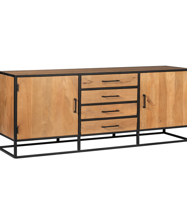 Starfurn Dressoir Denver | Mangohout en staal | 210 cm