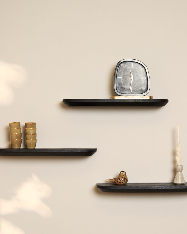 Starfurn Wandplank Gusta Zwart | 60 cm | Set van 3