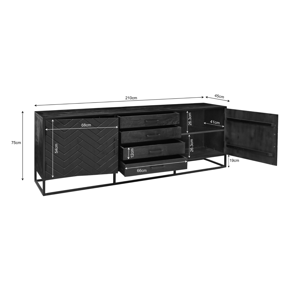 Starfurn Dressoir New York | 210x45x75 cm