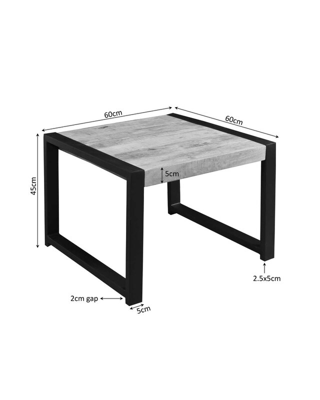 Starfurn Sidetable Boaz 60x60x45 cm