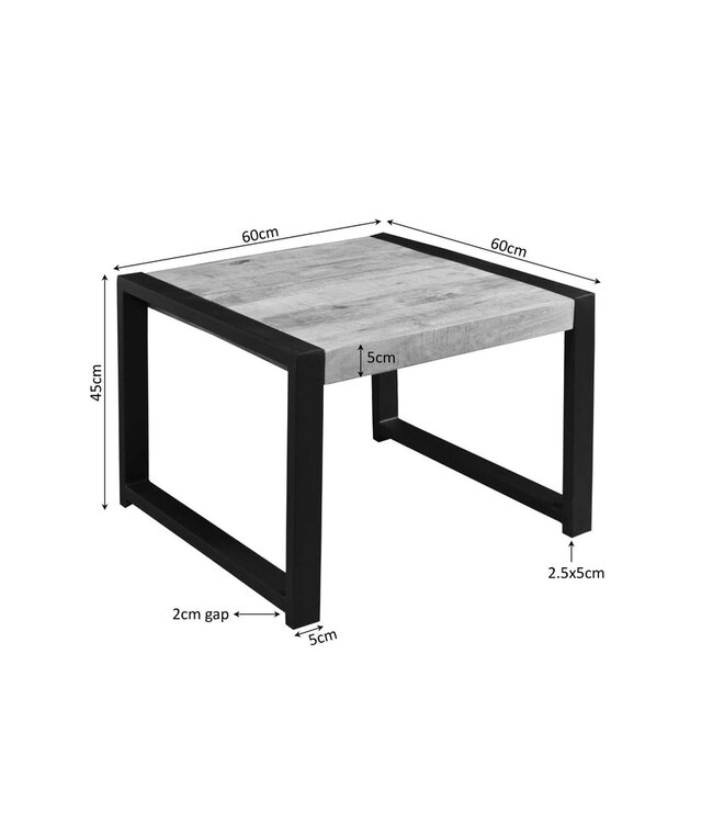 Starfurn Sidetable Boaz 60x60x45 cm