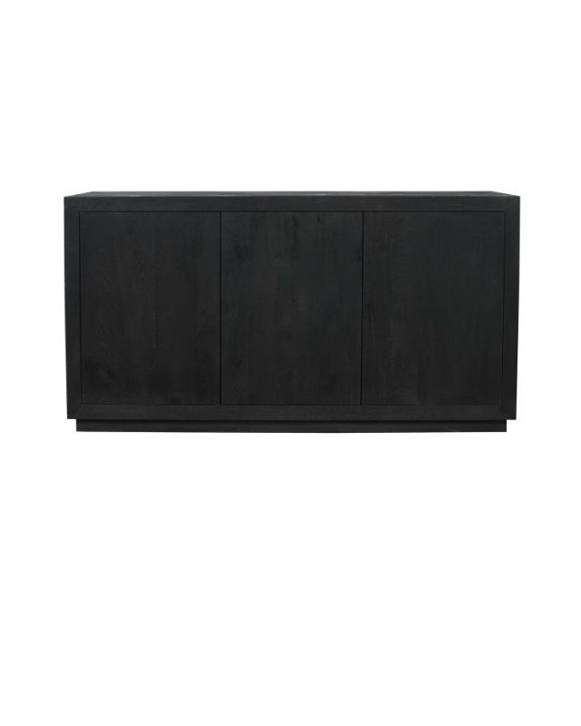 Starfurn Dressoir Brussel Zwart 3 deuren | 150x45x80 cm