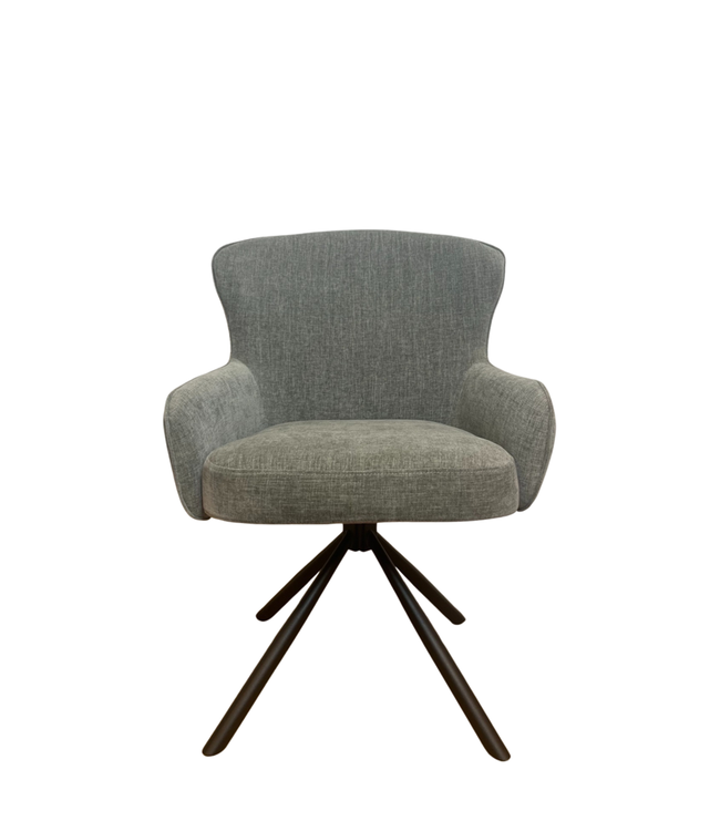 Starfurn Eetkamerstoel Hanna | Antraciet Bruin | Met armleuning (set van 2)