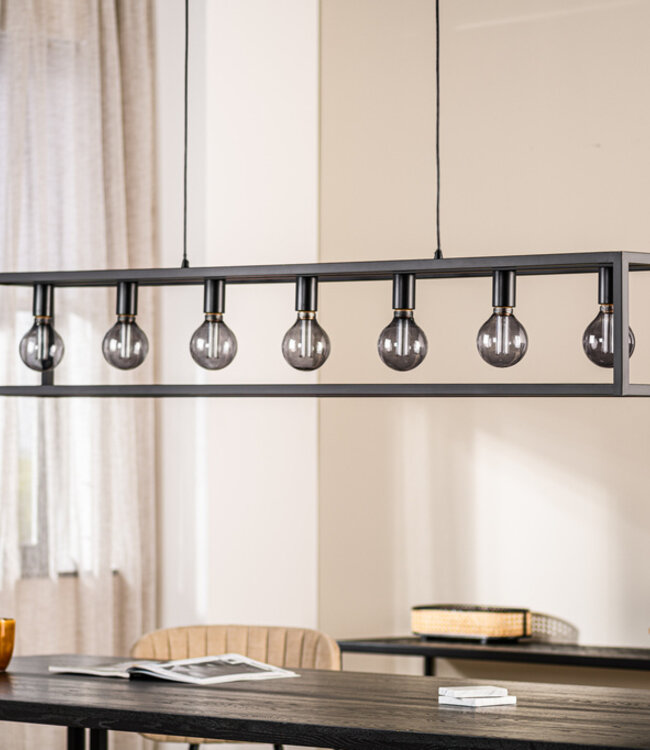 Not available Hanglamp Staal 7-lichten, H340 zwart