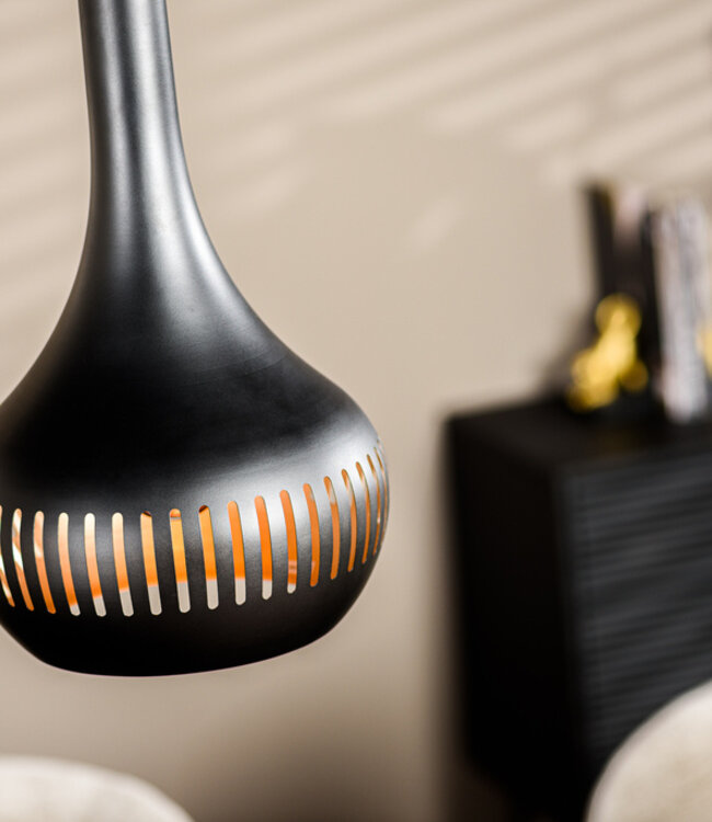 Not available Hanglamp Staal, 3-lichtpunen, H340 zwart