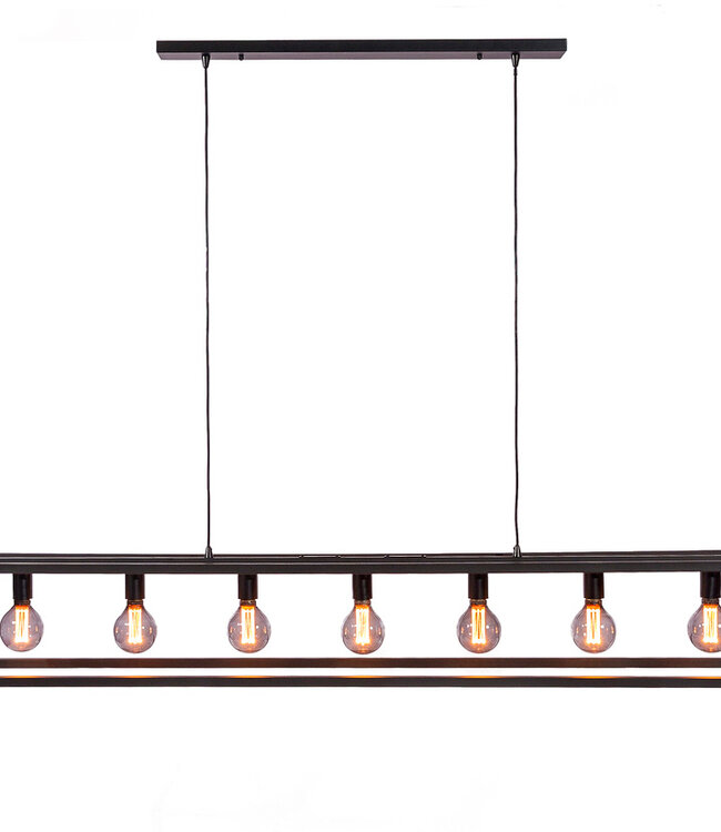 Not available Hanglamp Staal 7-lichten, H340 zwart