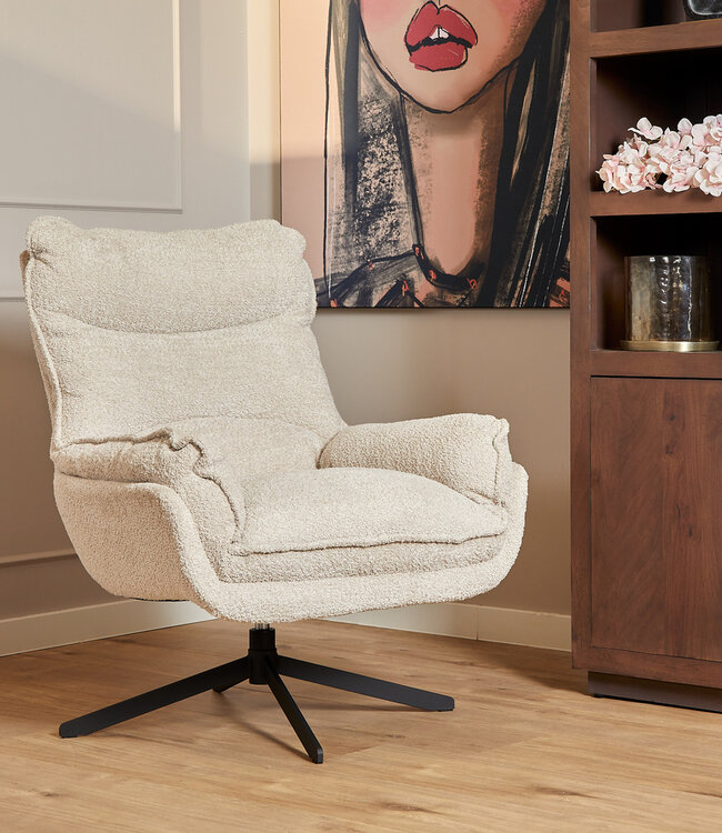 Starfurn Fauteuil Vera | Gebroken Wit | 96,5x82x95 cm