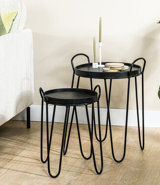 Not available Salontafel, set van 2, A340 zwart