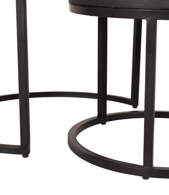 Starfurn Salontafel set Ora | Zwart Kadappa Stone 60-45 cm