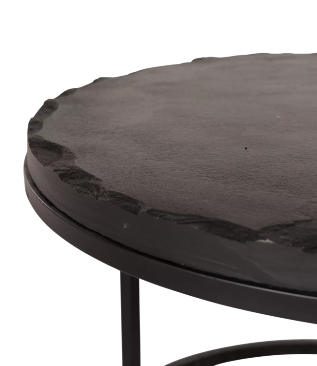 Starfurn Salontafel set Ora | Zwart Kadappa Stone 60-45 cm