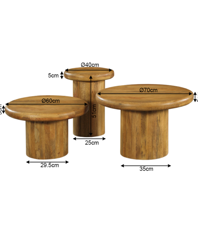 Starfurn Salontafel Maya | set van 3