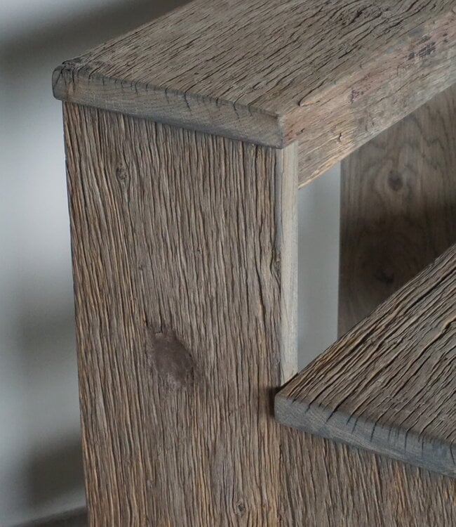 Rene Houtman Keukentrapje | Geborsteld Eikenhout | H60 x B45 x D54 cm