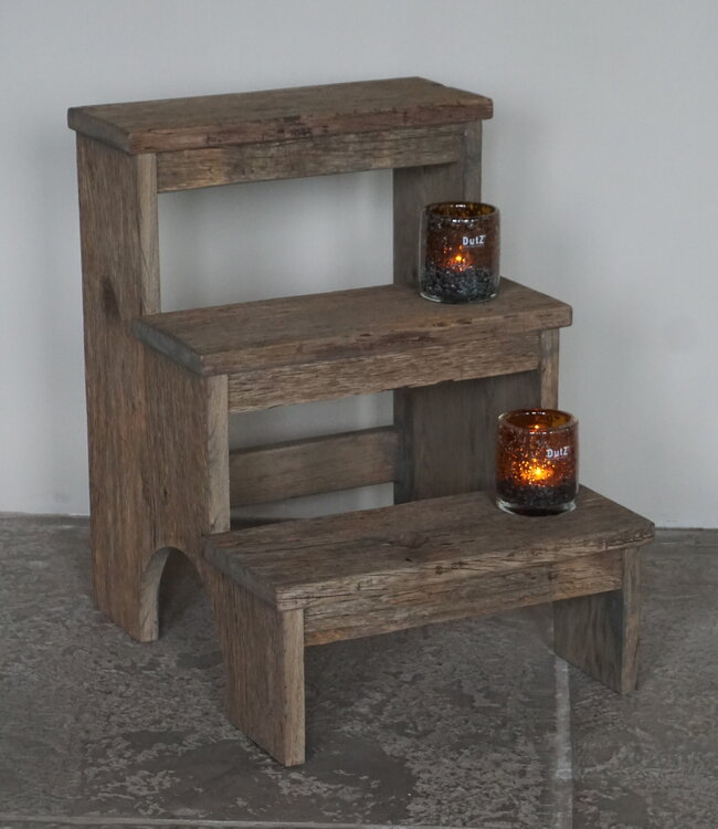 Rene Houtman Keukentrapje | Geborsteld Eikenhout | H60 x B45 x D54 cm