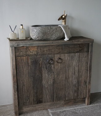 Rene Houtman Badkamermeubel Tim Oud Eikenhout L90 cm